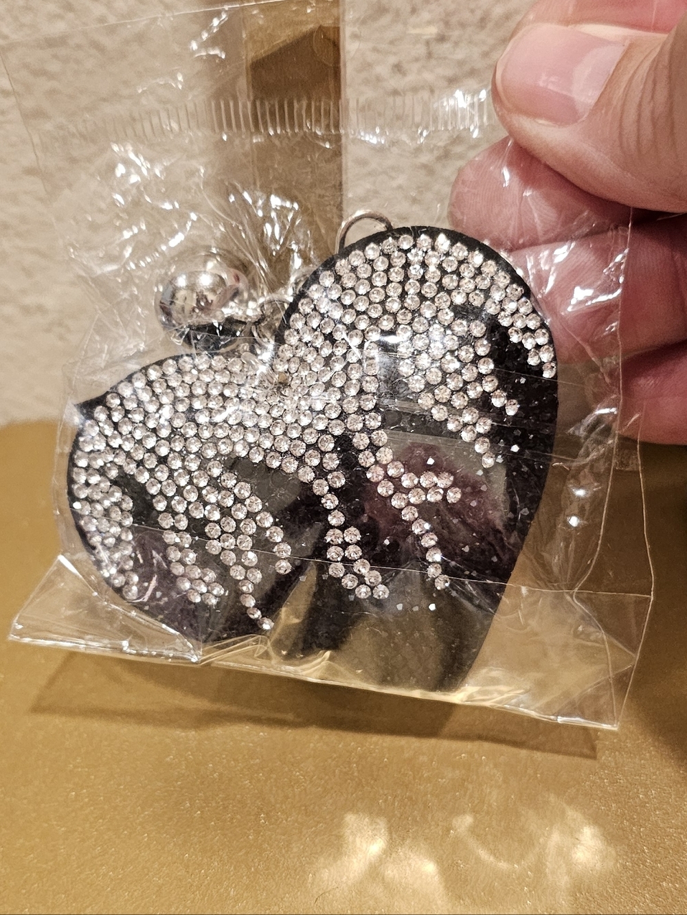 Heart Crystal Bag Charm (Price Is For One)
